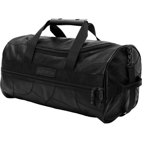 Supreme Patchwork Leather Duffle Bag - Black
