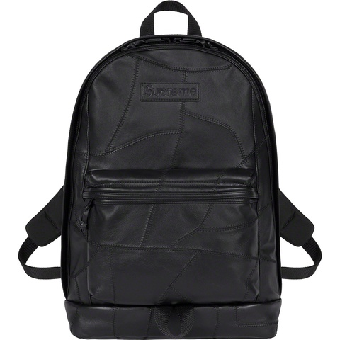 Supreme Patchwork Leather Backpack - Black