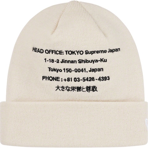 Supreme New Era® HQ Beanie - Natural