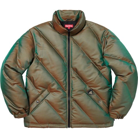 Supreme Iridescent Puffy Jacket - Green