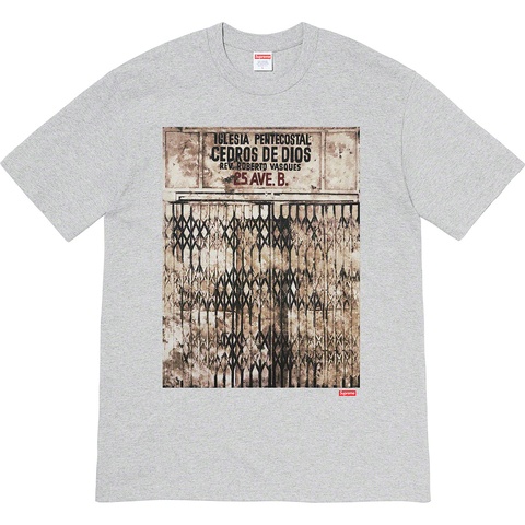 Supreme Martin Wong/Supreme Iglesia Pentecostal Tee - Heather Grey