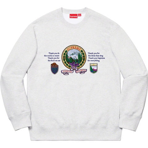 Supreme Mountain Crewneck - Ash Grey