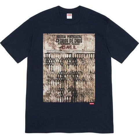 Supreme Martin Wong/Supreme Iglesia Pentecostal Tee - Navy