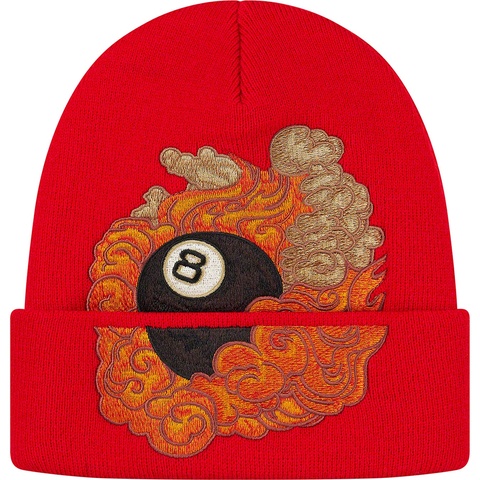 Supreme Martin Wong/Supreme 8-Ball Beanie - Red