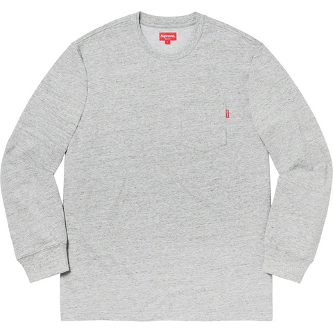 Supreme L/S Pocket Tee - Heather Grey