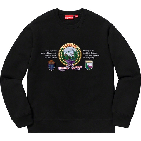 Supreme Mountain Crewneck - Black