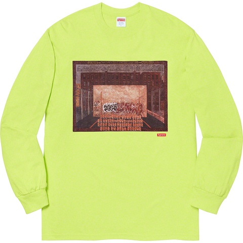 Supreme Martin Wong/Supreme Attorney Street L/S Tee - Neon Green