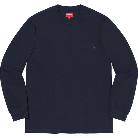 Supreme L/S Pocket Tee - Navy