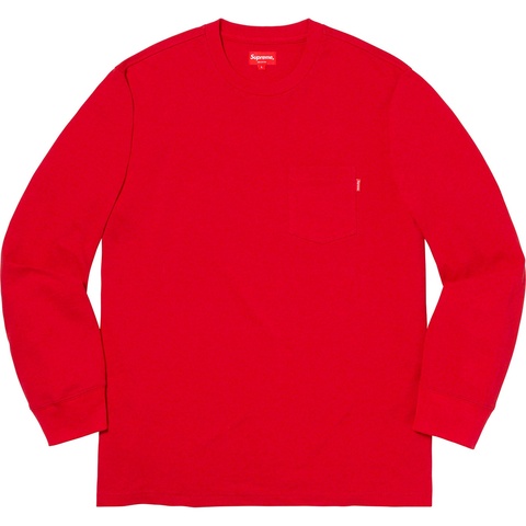 Supreme L/S Pocket Tee - Red