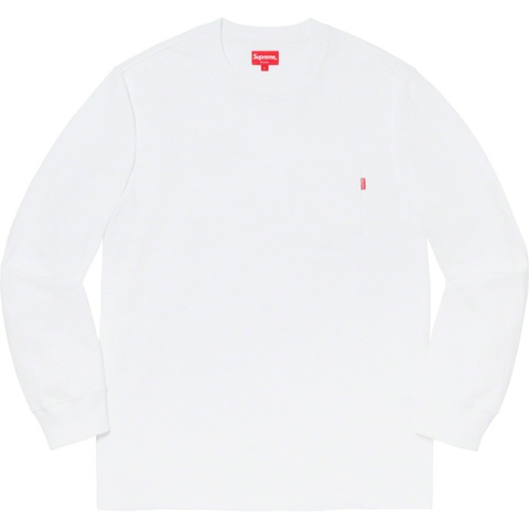 Supreme L/S Pocket Tee - White