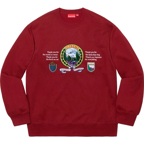 Supreme Mountain Crewneck - Cardinal