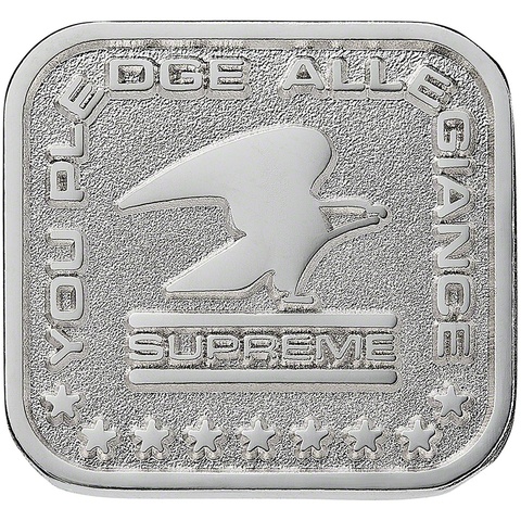Supreme Pledge Allegiance Pin - Silver