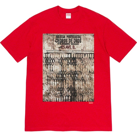 Supreme Martin Wong/Supreme Iglesia Pentecostal Tee - Red