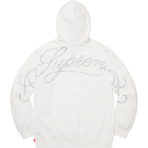 Rhinestone Script Hooded Sweatshirt - Supreme