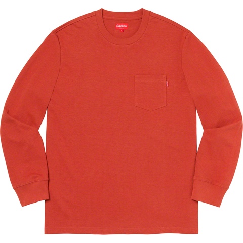 Supreme L/S Pocket Tee - Brick