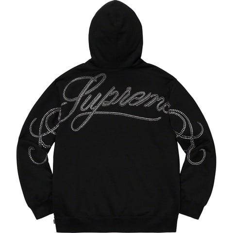 Rhinestone Script Hooded Sweatshirt - Supreme