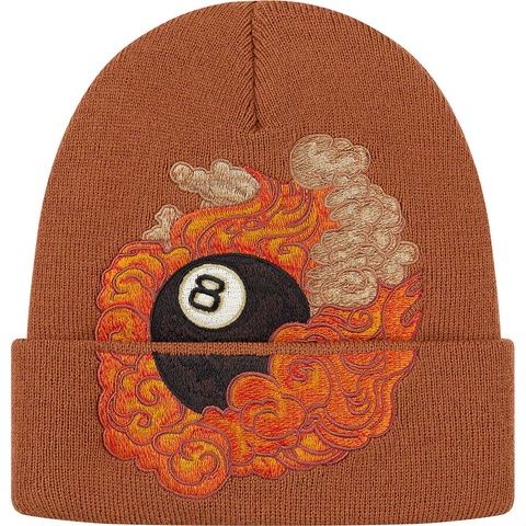 Supreme Martin Wong/Supreme 8-Ball Beanie - Brown