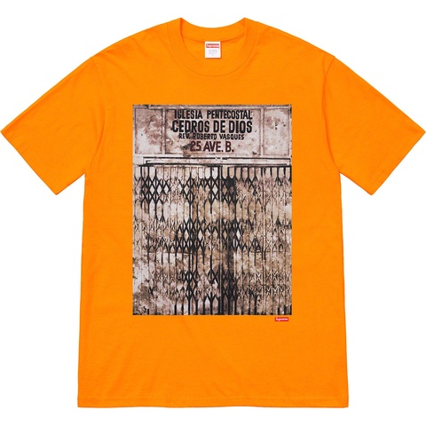 Supreme Martin Wong/Supreme Iglesia Pentecostal Tee - Bright Orange