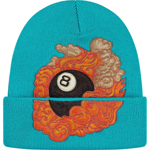 Supreme Martin Wong/Supreme 8-Ball Beanie - Bright Blue