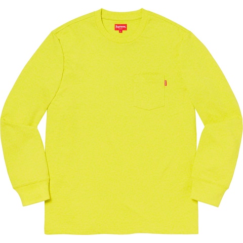 Supreme L/S Pocket Tee - Heather Lime