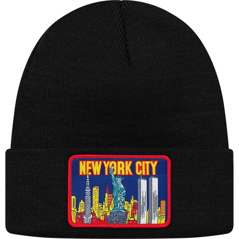 Supreme NY Patch Beanie - Black