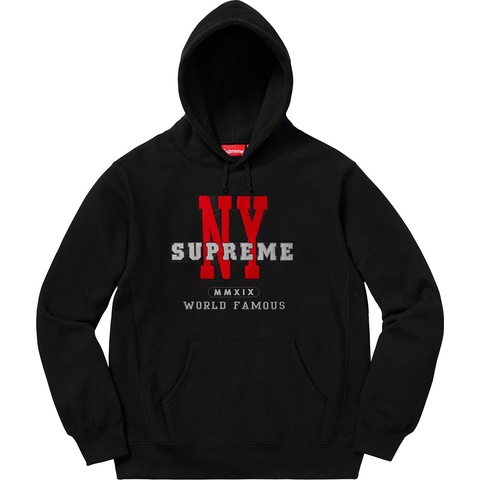 Supreme NY Hooded Sweatshirt - Black