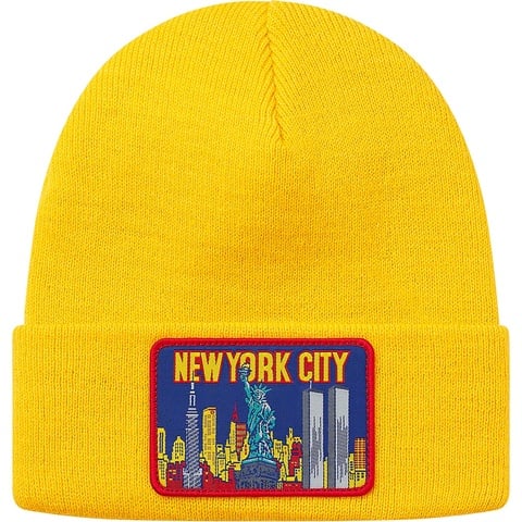 Supreme NY Patch Beanie - Yellow