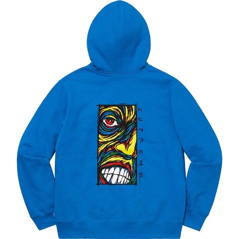 Supreme Disturbed Zip Up Hooded Sweatshirt - Bright Blue