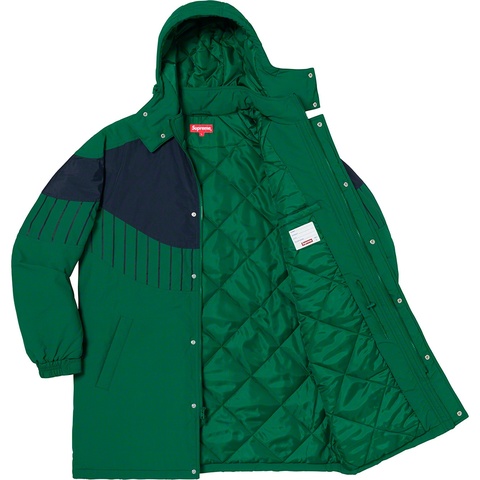 Supreme Pinstripe Panel Sports Parka - Green