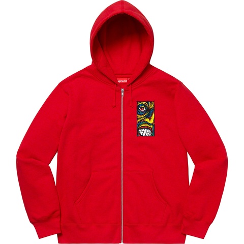 Supreme Disturbed Zip Up Hooded Sweatshirt - Red