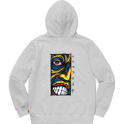Supreme Disturbed Zip Up Hooded Sweatshirt - Heather Grey