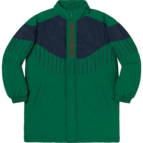 Supreme Pinstripe Panel Sports Parka - Green