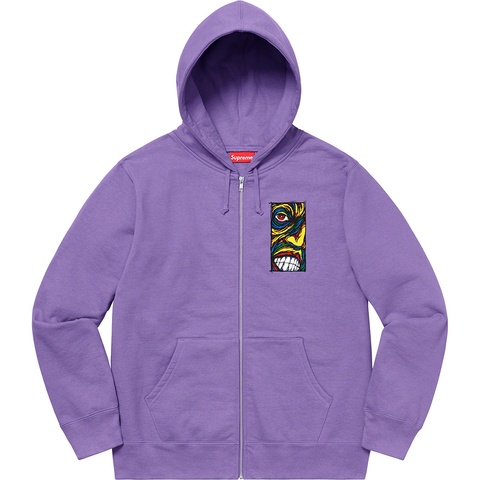 Supreme Disturbed Zip Up Hooded Sweatshirt - Light Violet
