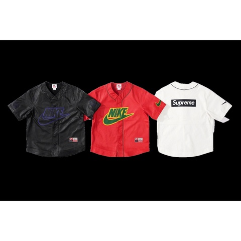 Supreme®/Nike® Leather Baseball Jersey - Supreme