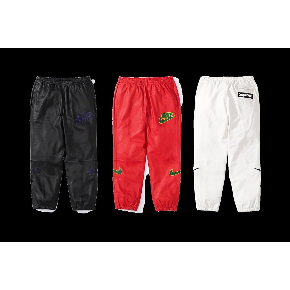 supreme nike leather warm up pant