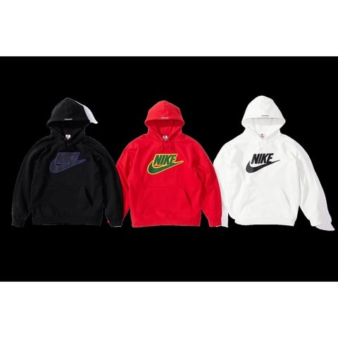 Supreme®/Nike® Leather Appliqué Hooded Sweatshirt - Supreme
