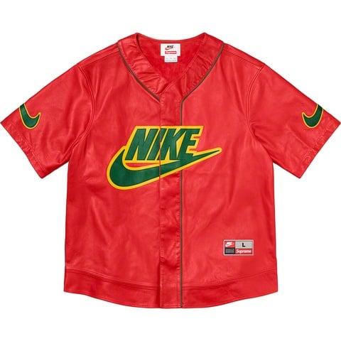 Supreme Supreme®/Nike® Leather Baseball Jersey - Red