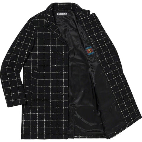Wool Windowpane Overcoat - fall/winter 2019 - Supreme Wool Windowpane Overcoat - fall/winter 2019 - Supreme