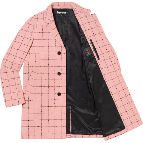 ジャケット・アウター supreme 19AW Wool Windowpane Overcoat Wool Windowpane Overcoat - fall/winter 2019 - Supreme