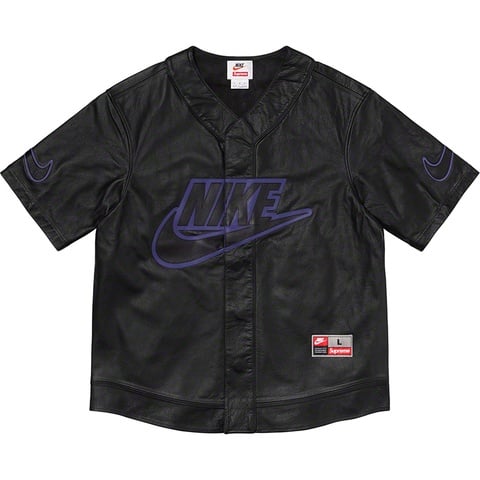 Supreme®/Nike® Leather Baseball Jersey - Supreme