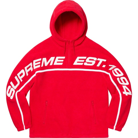 Supreme Polartec® Half Zip Hooded Sweatshirt - Red