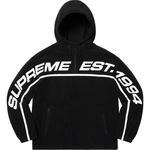 Supreme Polartec® Half Zip Hooded Sweatshirt - Black