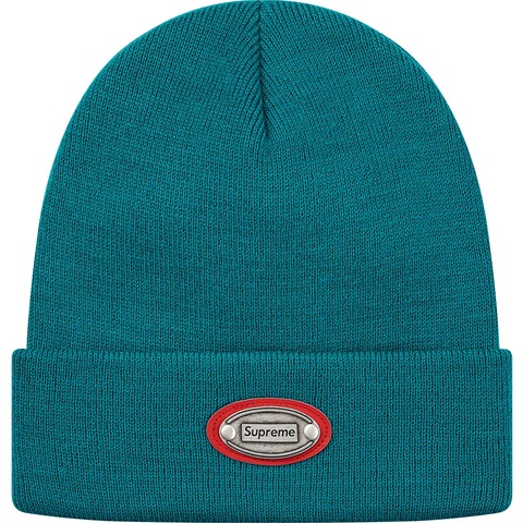 Supreme Metal Plate Beanie - Dark Teal