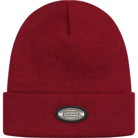 Supreme Metal Plate Beanie - Burgundy