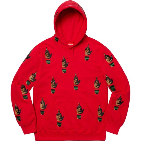 Supreme Supreme/dead prez RBG Embroidered Hooded Sweatshirt - Red