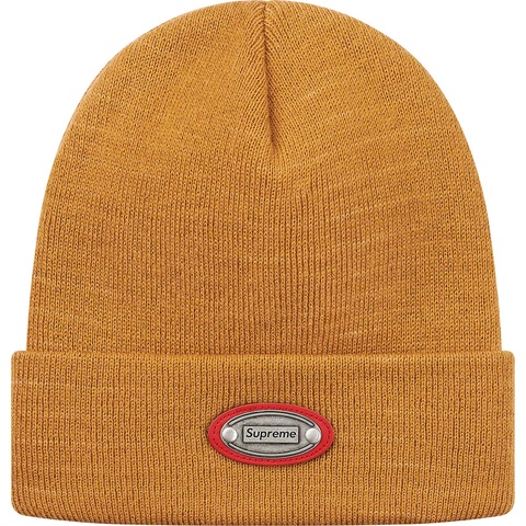 Supreme Metal Plate Beanie - Duck Brown