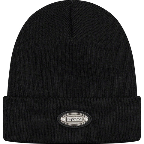 Supreme Metal Plate Beanie - Black
