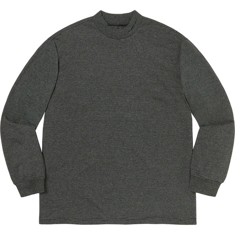 Supreme Micro Stripe Mock Neck - Black