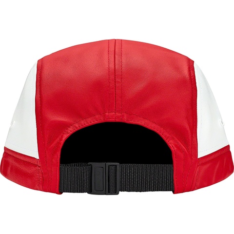 Supreme 2-Tone Leather Camp Cap - Red