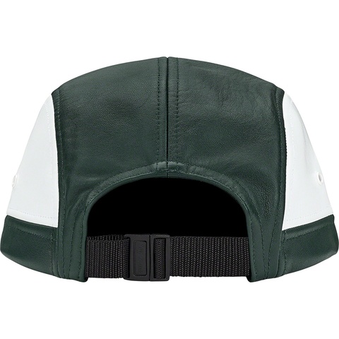 Supreme 2-Tone Leather Camp Cap - Dark Green